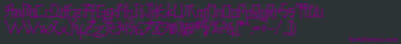 Konfuciuz Font – Purple Fonts on Black Background