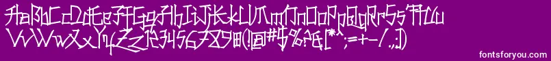 Konfuciuz Font – White Fonts on Purple Background