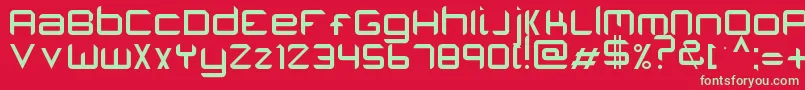 EduardoBarrasa Font – Green Fonts on Red Background