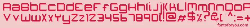 EduardoBarrasa-Schriftart – Rote Schriften auf rosa Hintergrund