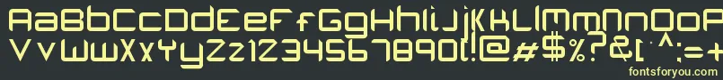 Шрифт EduardoBarrasa – жёлтые шрифты на чёрном фоне