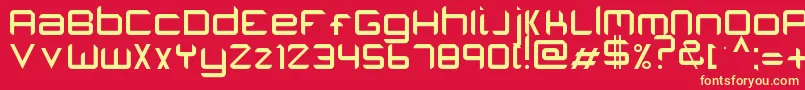 EduardoBarrasa-Schriftart – Gelbe Schriften auf rotem Hintergrund