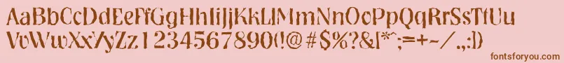 NashvillerandomRegular Font – Brown Fonts on Pink Background