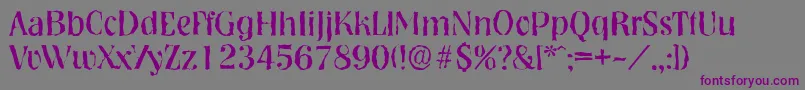 NashvillerandomRegular Font – Purple Fonts on Gray Background