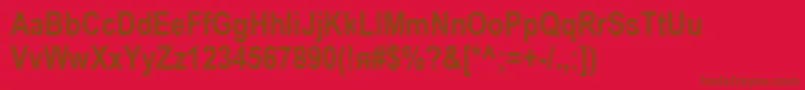 AriacBold Font – Brown Fonts on Red Background