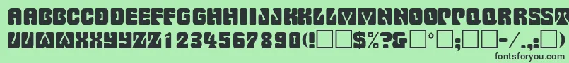 WowserdisplaycapssskRegular Font – Black Fonts on Green Background