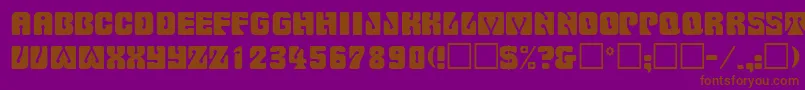 WowserdisplaycapssskRegular Font – Brown Fonts on Purple Background