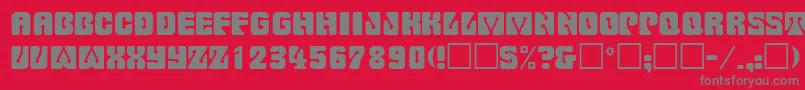 WowserdisplaycapssskRegular Font – Gray Fonts on Red Background