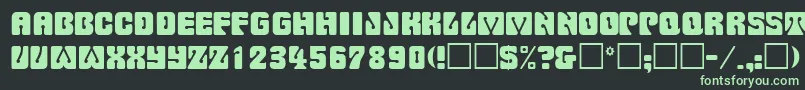 フォントWowserdisplaycapssskRegular – 黒い背景に緑の文字