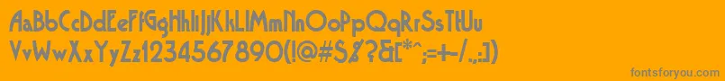 Tango-fontti – harmaat kirjasimet oranssilla taustalla