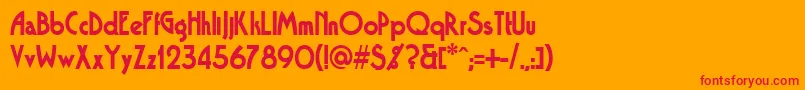 Tango Font – Red Fonts on Orange Background