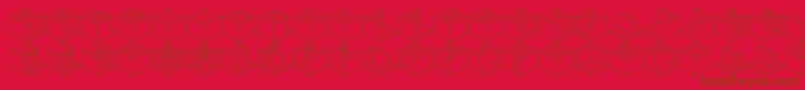 Qbicle4 Font – Brown Fonts on Red Background