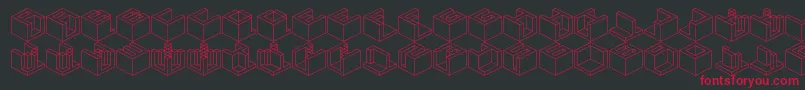 Qbicle4 Font – Red Fonts on Black Background