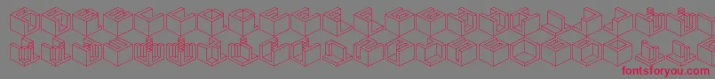 Qbicle4 Font – Red Fonts on Gray Background