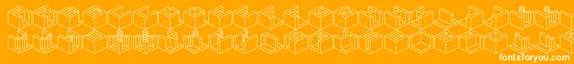 Qbicle4 Font – White Fonts on Orange Background