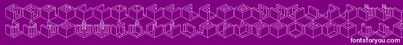 フォントQbicle4 – 紫の背景に白い文字