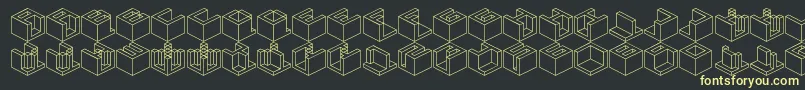 Qbicle4 Font – Yellow Fonts on Black Background
