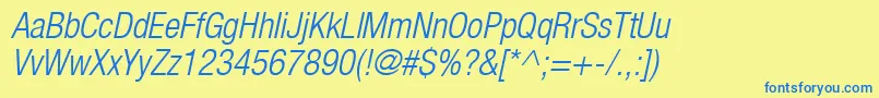 Heaveneticacond4Ltoblsh Font – Blue Fonts on Yellow Background