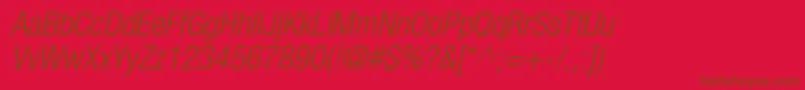 Heaveneticacond4Ltoblsh Font – Brown Fonts on Red Background