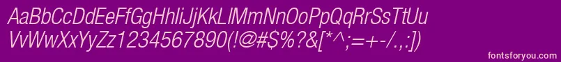 Heaveneticacond4Ltoblsh Font – Pink Fonts on Purple Background