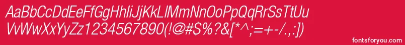 Heaveneticacond4Ltoblsh Font – White Fonts on Red Background