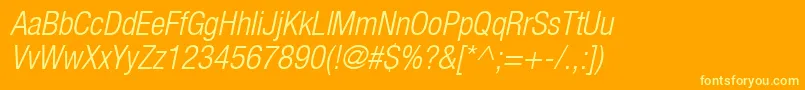 More about Heaveneticacond4Ltoblsh Font Heaveneticacond4Ltoblsh Font – Yellow Fonts on Orange Background