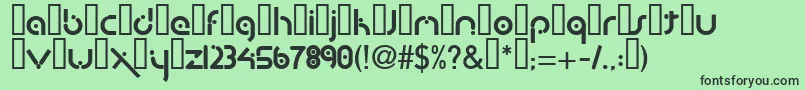 BuzparkKesik-Schriftart – Schwarze Schriften auf grünem Hintergrund