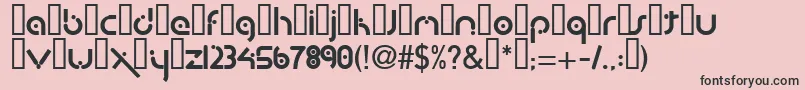 BuzparkKesik-Schriftart – Schwarze Schriften auf rosa Hintergrund