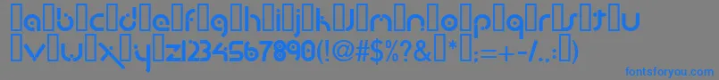 BuzparkKesik-Schriftart – Blaue Schriften auf grauem Hintergrund