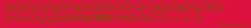 BuzparkKesik Font – Brown Fonts on Red Background