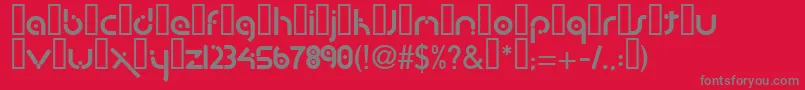 BuzparkKesik Font – Gray Fonts on Red Background