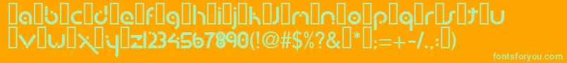BuzparkKesik Font – Green Fonts on Orange Background