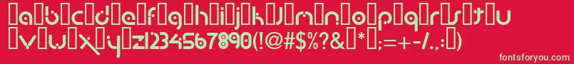 BuzparkKesik Font – Green Fonts on Red Background