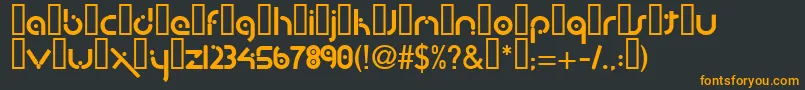 Шрифт BuzparkKesik – оранжевые шрифты на чёрном фоне