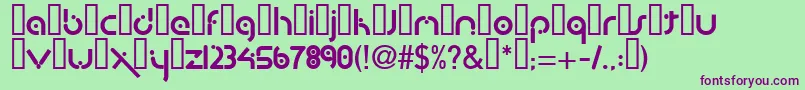 BuzparkKesik Font – Purple Fonts on Green Background