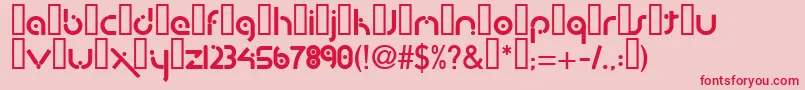 BuzparkKesik Font – Red Fonts on Pink Background
