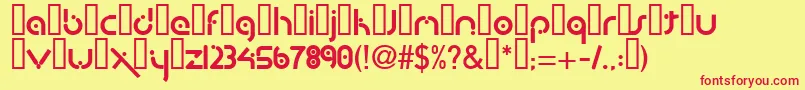 BuzparkKesik Font – Red Fonts on Yellow Background