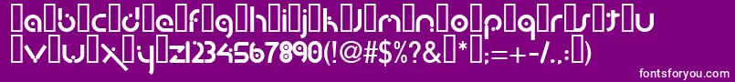BuzparkKesik-Schriftart – Weiße Schriften auf violettem Hintergrund