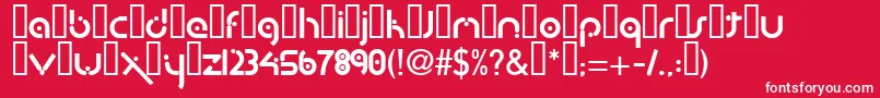 BuzparkKesik Font – White Fonts on Red Background