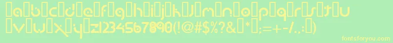 BuzparkKesik Font – Yellow Fonts on Green Background