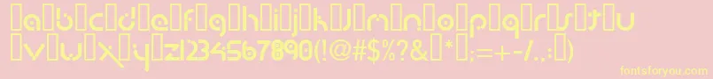 BuzparkKesik Font – Yellow Fonts on Pink Background