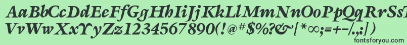 SevillaRegularDb Font – Black Fonts on Green Background