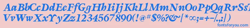 SevillaRegularDb Font – Blue Fonts on Pink Background