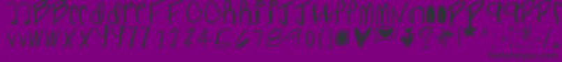 Ghostginger-fontti – mustat fontit violetilla taustalla