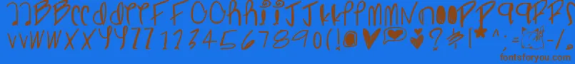 Ghostginger Font – Brown Fonts on Blue Background