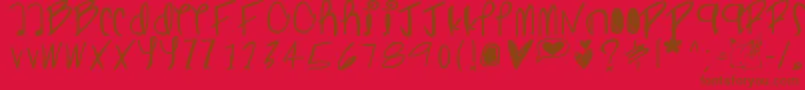 Ghostginger Font – Brown Fonts on Red Background