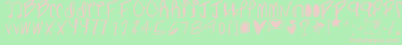 Ghostginger Font – Pink Fonts on Green Background