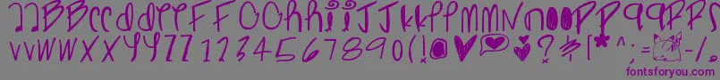 Ghostginger Font – Purple Fonts on Gray Background