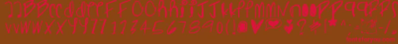 Ghostginger Font – Red Fonts on Brown Background