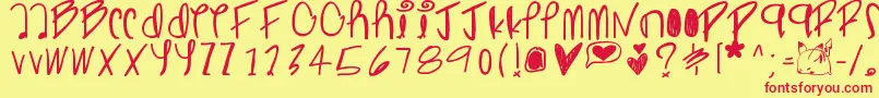 Ghostginger Font – Red Fonts on Yellow Background